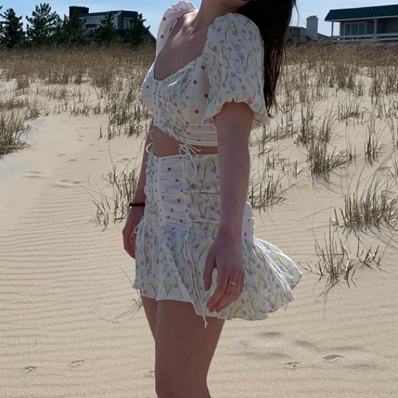 For Love & Lemons Crop Top & Skirt Set - Picture 12 of 13